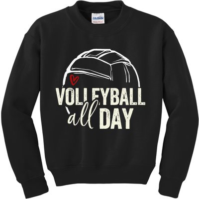 Volleyball Teen Girl Women Volleyball Graphic Volleyball Kids Sweatshirt