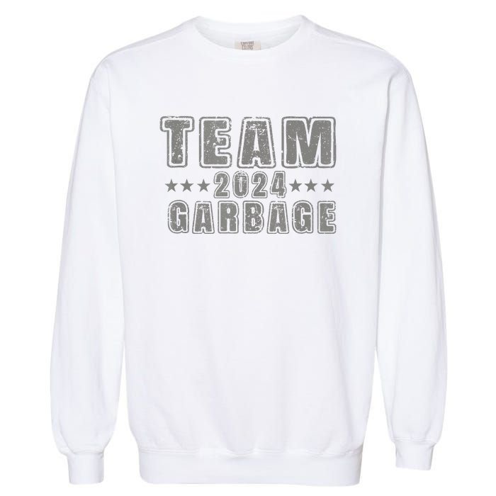 Vintage Team Garbage For Trump 2024 Elections 2024 Garment-Dyed Sweatshirt