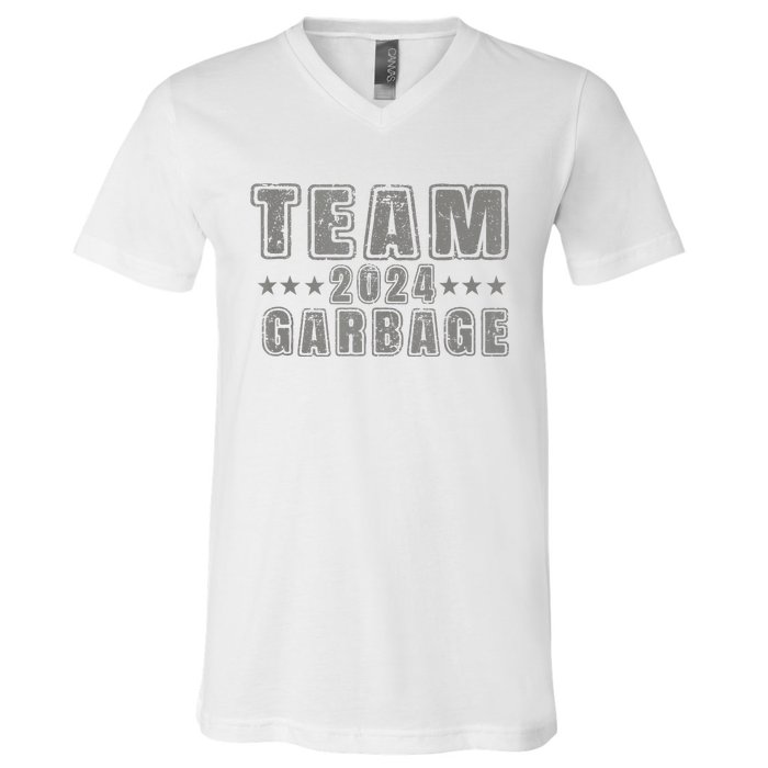 Vintage Team Garbage For Trump 2024 Elections 2024 V-Neck T-Shirt