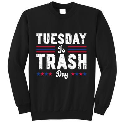 Vintage Trump Garbage Truck Trash Day Is Tuesday Garbage Man Sweatshirt