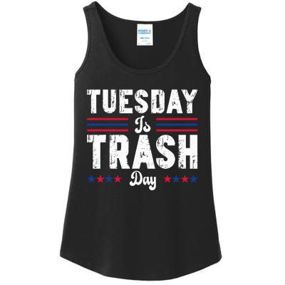 Vintage Trump Garbage Truck Trash Day Is Tuesday Garbage Man Ladies Essential Tank