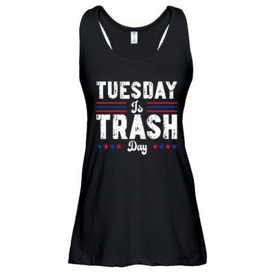 Vintage Trump Garbage Truck Trash Day Is Tuesday Garbage Man Ladies Essential Flowy Tank