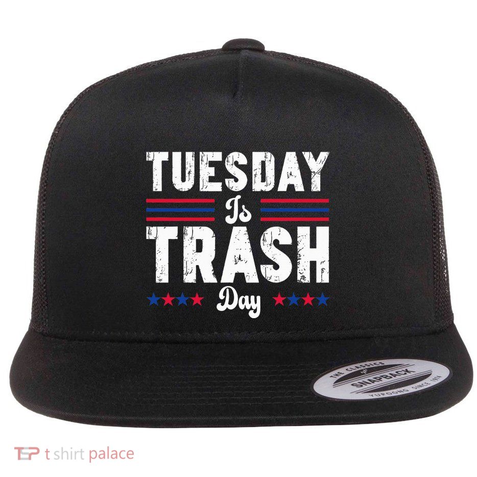 Vintage Trump Garbage Truck Trash Day Is Tuesday Garbage Man Flatbill Hat