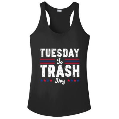 Vintage Trump Garbage Truck Trash Day Is Tuesday Garbage Man Ladies PosiCharge Competitor Racerback Tank