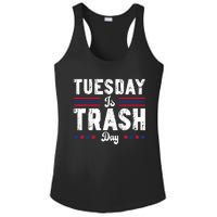 Vintage Trump Garbage Truck Trash Day Is Tuesday Garbage Man Ladies PosiCharge Competitor Racerback Tank