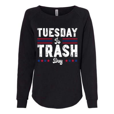 Vintage Trump Garbage Truck Trash Day Is Tuesday Garbage Man Womens California Wash Sweatshirt