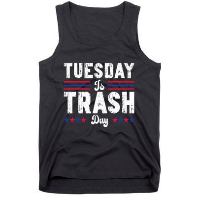 Vintage Trump Garbage Truck Trash Day Is Tuesday Garbage Man Tank Top