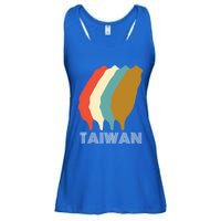 Vintage Taiwan Gift I Love Taiwan Map Gift Ladies Essential Flowy Tank