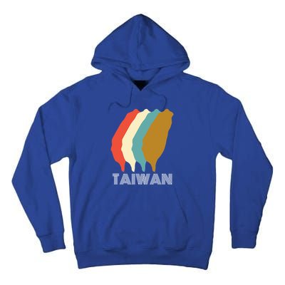 Vintage Taiwan Gift I Love Taiwan Map Gift Tall Hoodie