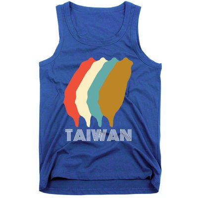 Vintage Taiwan Gift I Love Taiwan Map Gift Tank Top