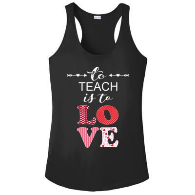 Valentine Teacher Gift Pretty Inspiring To Teach Is To Love Gift Ladies PosiCharge Competitor Racerback Tank