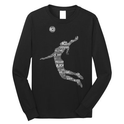 Volleyball Teen Girl Women Player Long Sleeve Shirt