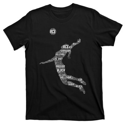 Volleyball Teen Girl Women Player T-Shirt