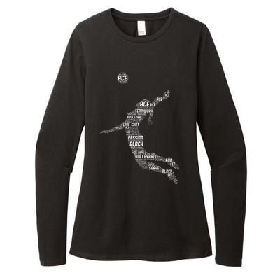 Volleyball Teen Girl Women Player Womens CVC Long Sleeve Shirt