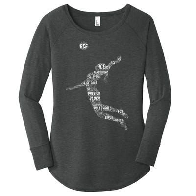 Volleyball Teen Girl Women Player Women's Perfect Tri Tunic Long Sleeve Shirt