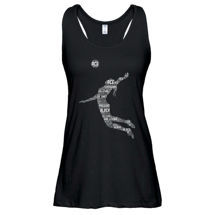 Volleyball Teen Girl Women Player Ladies Essential Flowy Tank