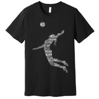 Volleyball Teen Girl Women Player Premium T-Shirt