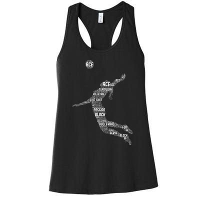 Volleyball Teen Girl Women Player Women's Racerback Tank