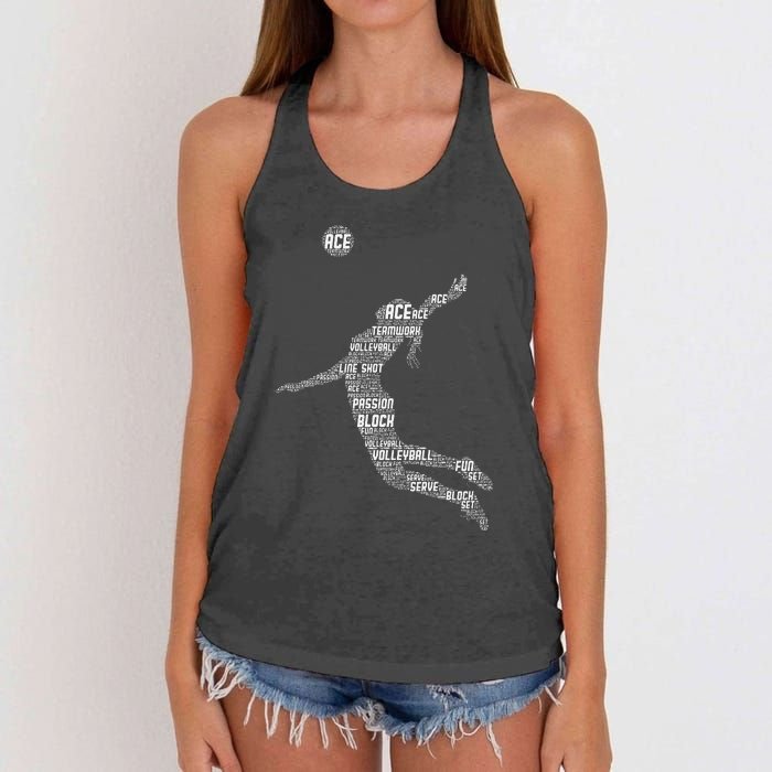 Volleyball Teen Girl Women Player Women's Knotted Racerback Tank