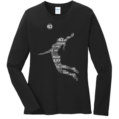 Volleyball Teen Girl Women Player Ladies Long Sleeve Shirt