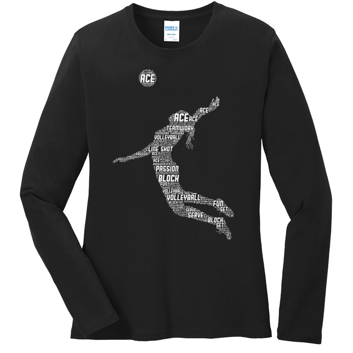 Volleyball Teen Girl Women Player Ladies Long Sleeve Shirt