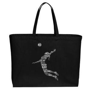 Volleyball Teen Girl Women Player Cotton Canvas Jumbo Tote