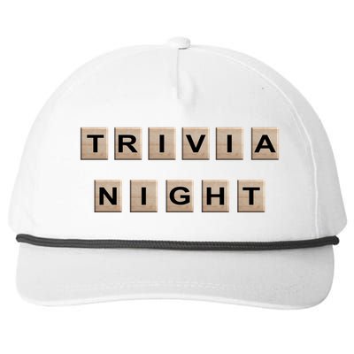 Vintage Trivia Game Night Quiz Games Trivia Lover Gift Snapback Five-Panel Rope Hat