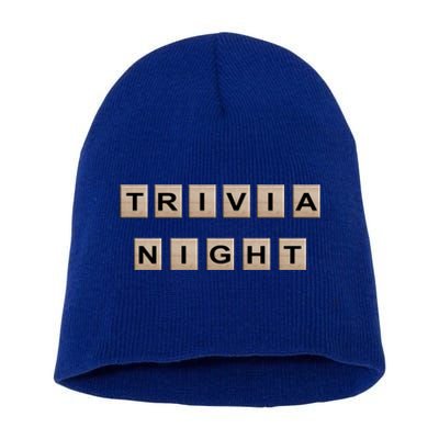 Vintage Trivia Game Night Quiz Games Trivia Lover Gift Short Acrylic Beanie