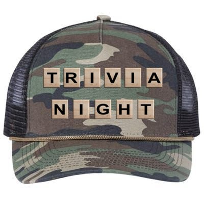 Vintage Trivia Game Night Quiz Games Trivia Lover Gift Retro Rope Trucker Hat Cap