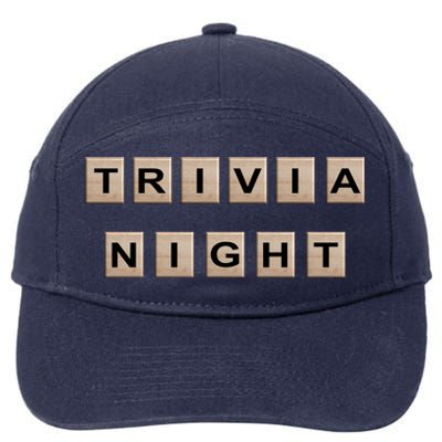 Vintage Trivia Game Night Quiz Games Trivia Lover Gift 7-Panel Snapback Hat