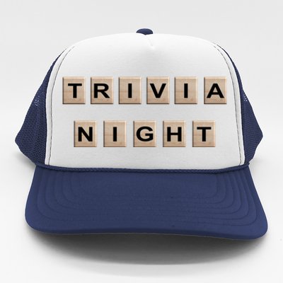 Vintage Trivia Game Night Quiz Games Trivia Lover Gift Trucker Hat