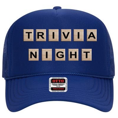 Vintage Trivia Game Night Quiz Games Trivia Lover Gift High Crown Mesh Back Trucker Hat