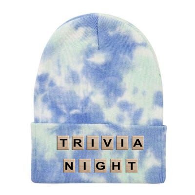 Vintage Trivia Game Night Quiz Games Trivia Lover Gift Tie Dye 12in Knit Beanie