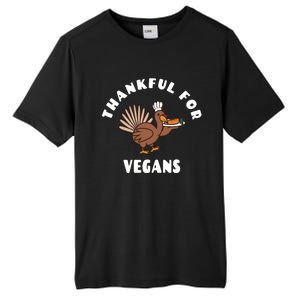 Vegan Thanksgiving Great Gift Turkey Chef Thankful For Vegans Gift Tall Fusion ChromaSoft Performance T-Shirt