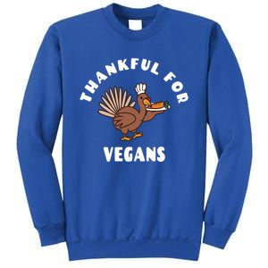 Vegan Thanksgiving Great Gift Turkey Chef Thankful For Vegans Gift Sweatshirt