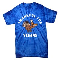 Vegan Thanksgiving Great Gift Turkey Chef Thankful For Vegans Gift Tie-Dye T-Shirt