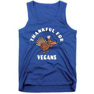 Vegan Thanksgiving Great Gift Turkey Chef Thankful For Vegans Gift Tank Top