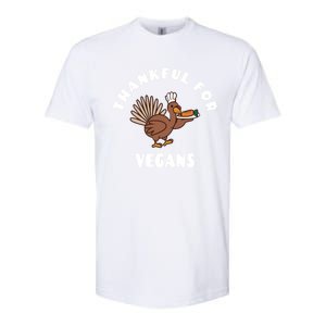 Vegan Thanksgiving Great Gift Turkey Chef Thankful For Vegans Gift Softstyle CVC T-Shirt