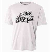 Vintage Trump Garbage Truck Waste Management 47th President Cooling Performance Crew T-Shirt