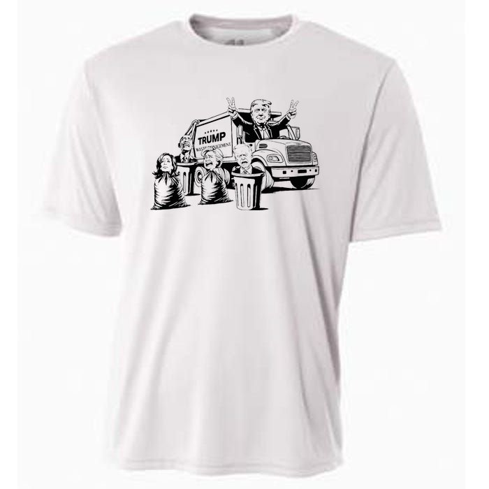 Vintage Trump Garbage Truck Waste Management 47th President Cooling Performance Crew T-Shirt