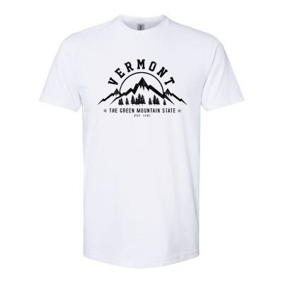 Vermont The Green Mountain State Est. 1791 Vintage Gift Softstyle® CVC T-Shirt