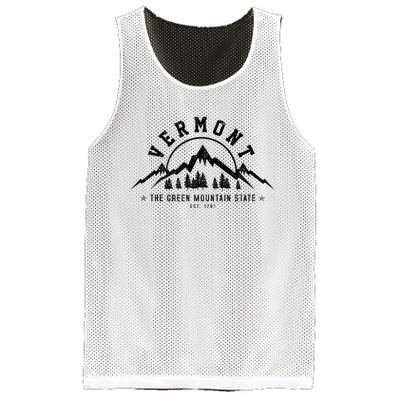 Vermont The Green Mountain State Est. 1791 Vintage Gift Mesh Reversible Basketball Jersey Tank