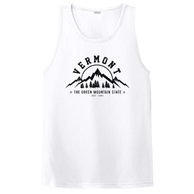 Vermont The Green Mountain State Est. 1791 Vintage Gift PosiCharge Competitor Tank