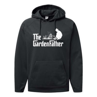 Vintage The Gardenfather Best Gardening Father Gifts Performance Fleece Hoodie