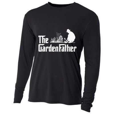 Vintage The Gardenfather Best Gardening Father Gifts Cooling Performance Long Sleeve Crew