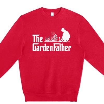 Vintage The Gardenfather Best Gardening Father Gifts Premium Crewneck Sweatshirt