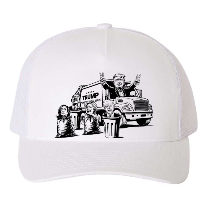 Vintage Trump Garbage Truck Waste Management 47th President Yupoong Adult 5-Panel Trucker Hat