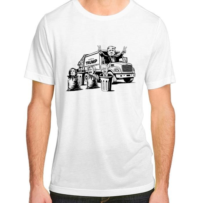 Vintage Trump Garbage Truck Waste Management 47th President Adult ChromaSoft Performance T-Shirt