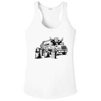 Vintage Trump Garbage Truck Waste Management 47th President Ladies PosiCharge Competitor Racerback Tank