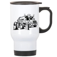 Vintage Trump Garbage Truck Waste Management 47th President Stainless Steel Travel Mug